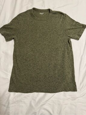 Old Navy Men's Heather Olive Short Sleeve Crew Tee
